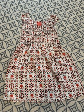 Free People smocked batik mini Floral Dress S